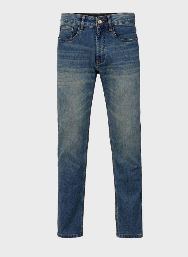 The Indian Garage Co Men Slim Fit Solid Scoop Pocket Mid-Rise Jeans - Image 5